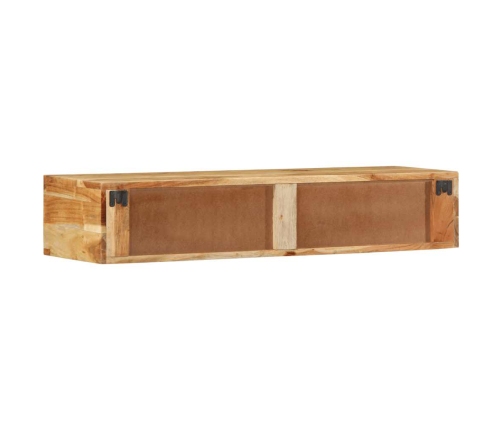 Mueble de TV de pared madera maciza de acacia 100x30x19 cm