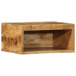 Mueble de TV de pared madera maciza de mango rugosa 40x30x19 cm