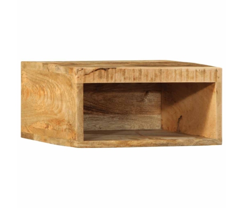 Mueble de TV de pared madera maciza de mango rugosa 40x30x19 cm