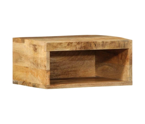 Mueble de TV de pared madera maciza de mango rugosa 40x30x19 cm