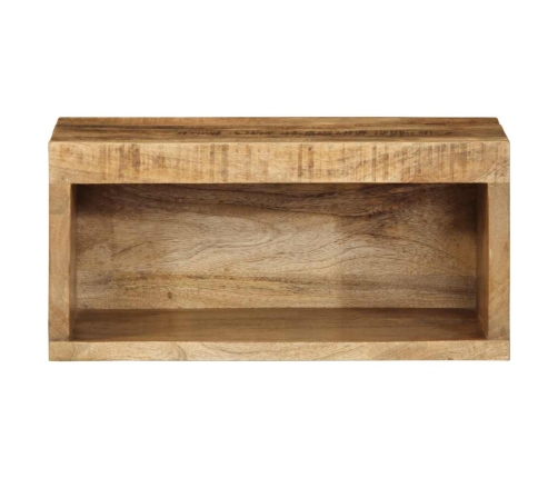 Mueble de TV de pared madera maciza de mango rugosa 40x30x19 cm