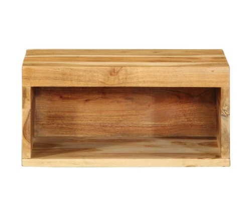 Mueble de TV de pared madera maciza de acacia 40x30x19 cm