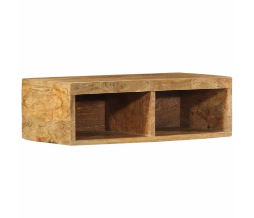 Mueble de TV de pared madera maciza de mango rugosa 60x30x19 cm