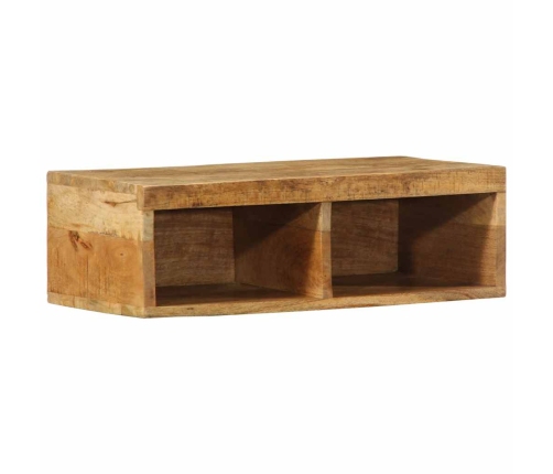 Mueble de TV de pared madera maciza de mango rugosa 60x30x19 cm