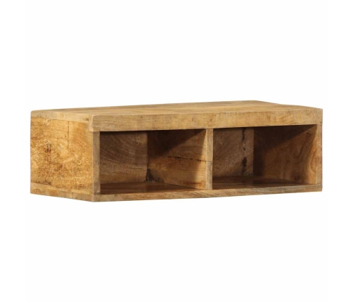 Mueble de TV de pared madera maciza de mango rugosa 60x30x19 cm