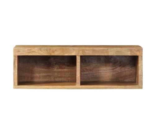 Mueble de TV de pared madera maciza de mango rugosa 60x30x19 cm