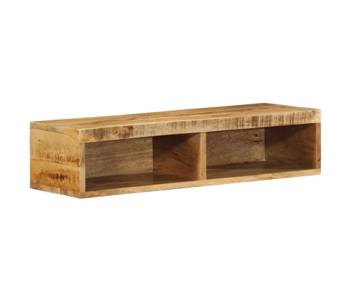 Mueble de TV de pared madera maciza de mango rugosa 80x30x19 cm