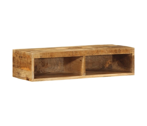 Mueble de TV de pared madera maciza de mango rugosa 80x30x19 cm