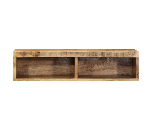 Mueble de TV de pared madera maciza de mango rugosa 80x30x19 cm