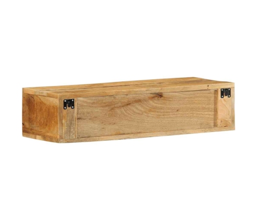 Mueble de TV de pared madera maciza de mango rugosa 80x30x19 cm