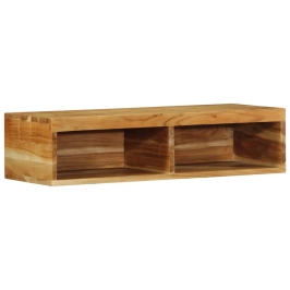 Mueble de TV de pared madera maciza de acacia 80x30x19 cm