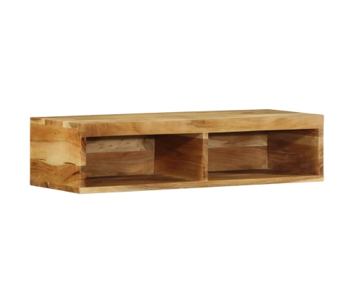 Mueble de TV de pared madera maciza de acacia 80x30x19 cm