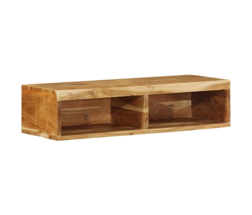 Mueble de TV de pared madera maciza de acacia 80x30x19 cm