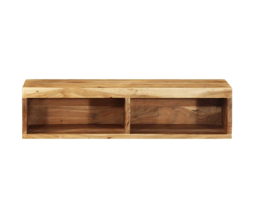 Mueble de TV de pared madera maciza de acacia 80x30x19 cm