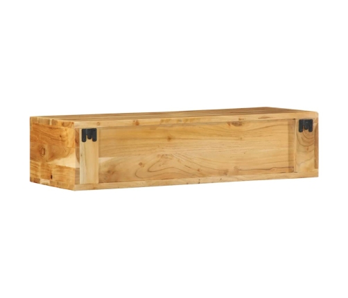 Mueble de TV de pared madera maciza de acacia 80x30x19 cm