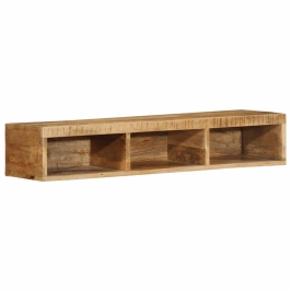 Mueble de TV de pared madera maciza mango rugosa 100x30x19 cm