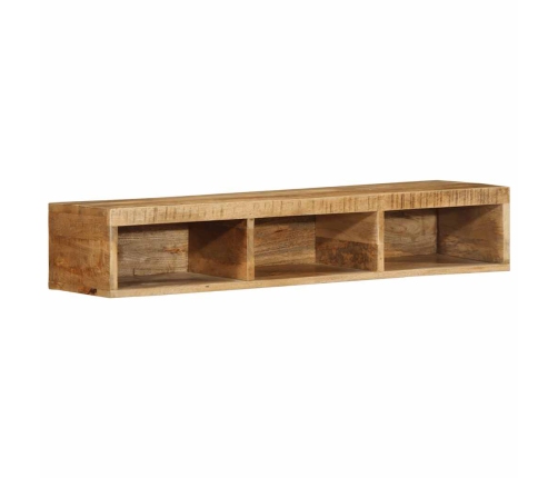 Mueble de TV de pared madera maciza mango rugosa 100x30x19 cm