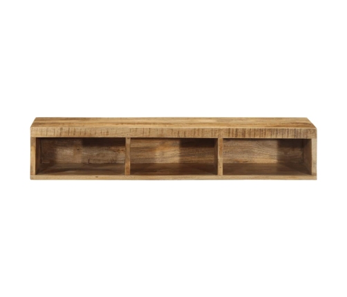 Mueble de TV de pared madera maciza mango rugosa 100x30x19 cm