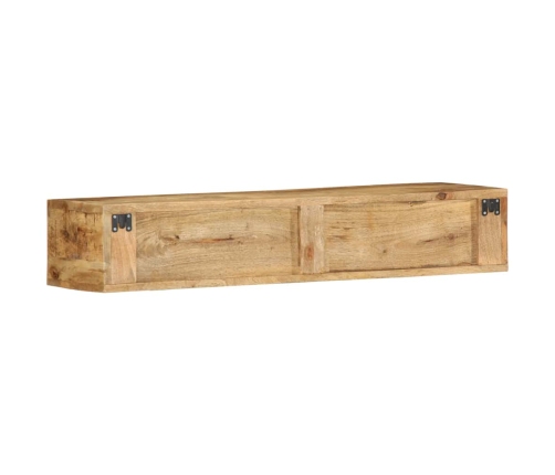 Mueble de TV de pared madera maciza mango rugosa 100x30x19 cm