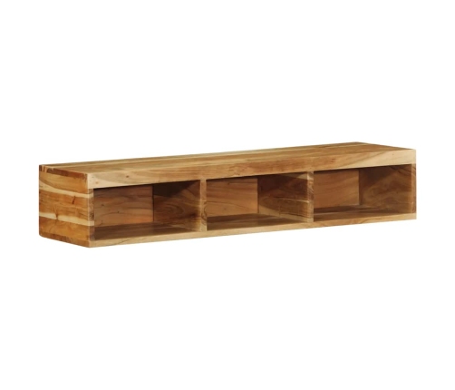 Mueble de TV de pared madera maciza de acacia 100x30x19 cm