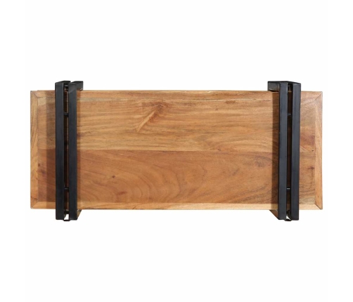 Estante de pared madera maciza de acacia 70x33x35 cm