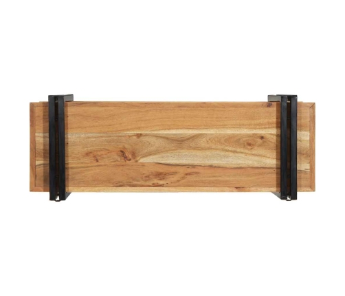 Estante de pared madera maciza de acacia 90x33x45 cm