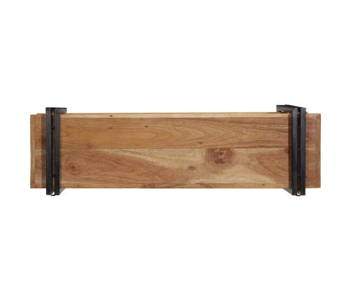 Estante de pared madera maciza de acacia 110x33x45 cm