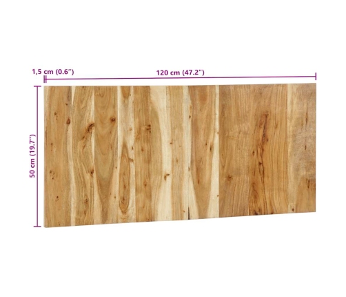 Cabecero de madera maciza de pino 120 cm acacia