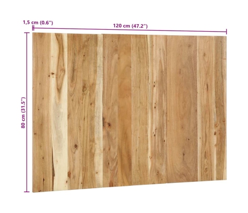 Cabecero de madera maciza de pino 120 cm acacia