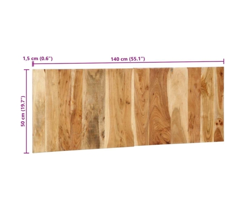 Cabecero de madera maciza de pino 140 cm acacia