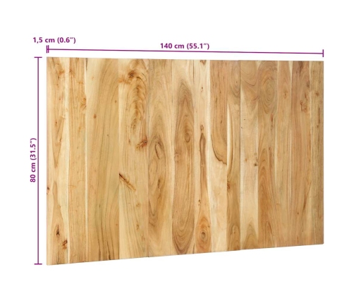 Cabecero de madera maciza de pino 140 cm acacia