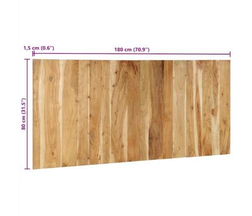 Cabecero de cama 180 cm madera maciza acacia