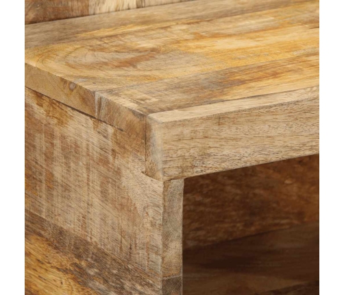 Mesita de noche madera maciza de mango 50x27x50 cm