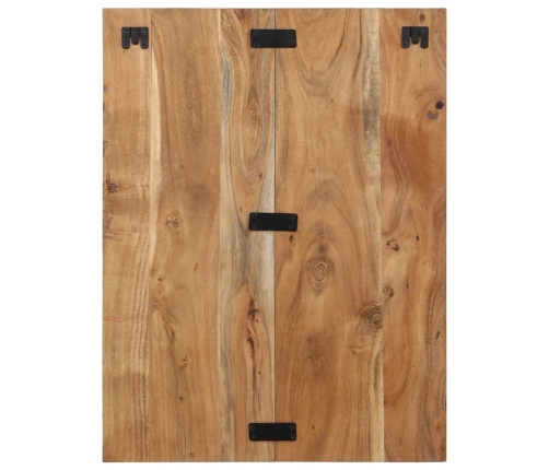 Mesita de noche madera maciza de acacia 60x32x80 cm