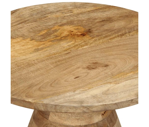 Mesa auxiliar madera maciza de mango Ø50x40 cm