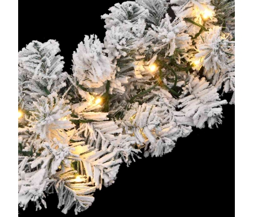 Guirnalda de Navidad con luces LED PVC verde 10 m