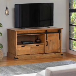 Mueble de TV HALDEN con puerta corredera 110x40x60 cm