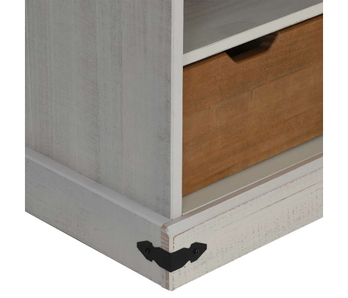 Mueble de TV HALDEN con puerta corredera blanco 110x40x60 cm