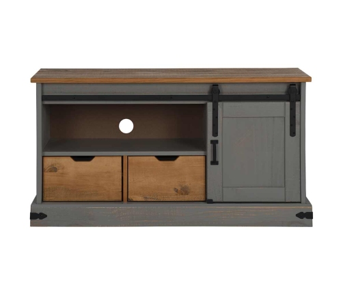 Mueble de TV HALDEN con puerta corredera gris 110x40x60 cm