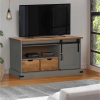 Mueble de TV HALDEN con puerta corredera gris 110x40x60 cm