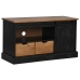 Mueble de TV HALDEN con puerta corredera negro 110x40x60 cm