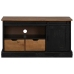 Mueble de TV HALDEN con puerta corredera negro 110x40x60 cm