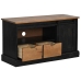 Mueble de TV HALDEN con puerta corredera negro 110x40x60 cm