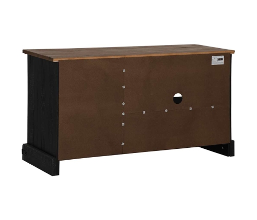 Mueble de TV HALDEN con puerta corredera negro 110x40x60 cm