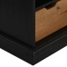 Mueble de TV HALDEN con puerta corredera negro 110x40x60 cm