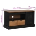 Mueble de TV HALDEN con puerta corredera negro 110x40x60 cm