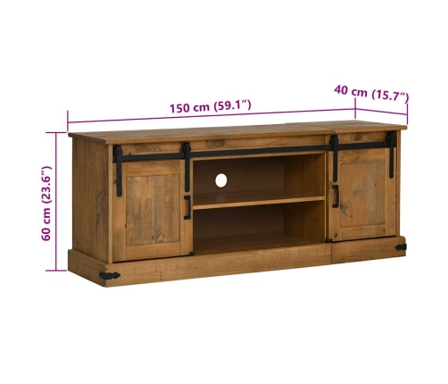 Mueble de TV HALDEN 2 puerta correderas 150x40x60 cm