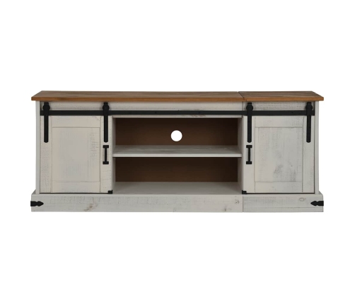 Mueble de TV HALDEN 2 puerta correderas blanco 150x40x60 cm