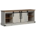 Mueble de TV HALDEN 2 puerta correderas blanco 150x40x60 cm