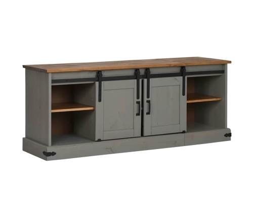 Mueble de TV HALDEN 2 puerta correderas gris 150x40x60 cm